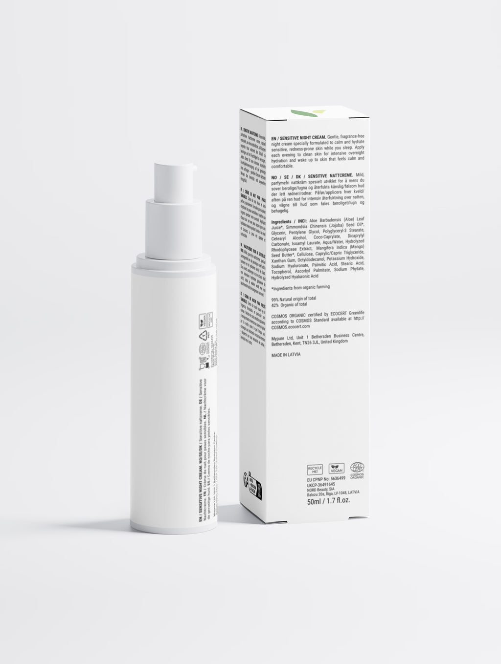 Sensitive Skin Overnight Cream, Fragrance Free